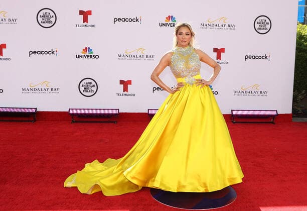 Mexican singer Cristina Eustace poses upon her arrival on the red carpet for the 2022 Latin American Music Awards, at the Michelob ULTRA Arena at the Mandalay Bay Resort and Casino in Las Vegas, Nevada, US, 21 April 2022. Red carpet of the Latin American Music Awards 2022 !ACHTUNG: NUR REDAKTIONELLE NUTZUNG!  Copyright: xRondaxChurchillx USA7077 20220422-d764d8f70deb73edc8a237f79e01e316fe10f508