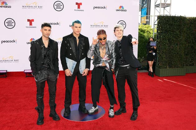The members of the Latin pop musical group CNCO poses upon his arrival on the red carpet for the 2022 Latin American Music Awards, at the Michelob ULTRA Arena of the Mandalay Bay Resort and Casino in Las Vegas, Nevada, US, 21 April 2022. Red carpet of the Latin American Music Awards 2022 !ACHTUNG: NUR REDAKTIONELLE NUTZUNG!  Copyright: xRondaxChurchillx USA7123 20220422-ee841c9d59bc2c806d09227b8f7e46535174642b