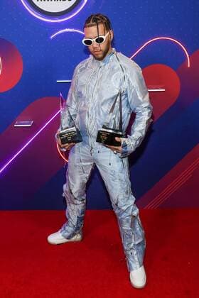 Photo provided by Telemundo where Jhayco appears while celebrating his awards for Favorite Urban Song and Song of the Year at the 2022 Latin American Music Awards held this Thursday at the Michelob ULTRA Arena at the Mandalay Bay Resort and Casino in Las Vegas, Nevada. Latin American Music Awards 2022 !ACHTUNG: NUR REDAKTIONELLE NUTZUNG!  Copyright: xBryanxSteffyx USA7136 20220422-47e6d4fc76f1af4f71c415658545e25c02ce21f0