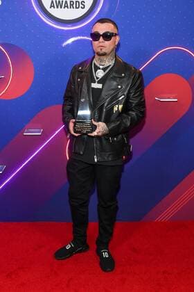 Photo courtesy of Telemundo showing Gera MX while celebrating her award for Favorite Regional Mexican Song at the 2022 Latin American Music Awards held this Thursday at the Michelob ULTRA Arena at the Mandalay Bay Resort and Casino in Las Vegas, Nevada 21 APRIL 2022. Latin American Music Awards 2022 !ACHTUNG: NUR REDAKTIONELLE NUTZUNG!  Copyright: xBryanxSteffyx USA7134 20220422-49907c1569ee49349ce6719a0acd3dcd9410b386