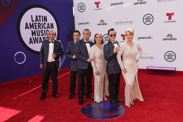 Los Angeles Azules arrive for the 2022 Latin American Music Awards at Michelob ULTRA Arena at Mandalay Bay Resort and Casino in Las Vegas, Nevada on Thursday, April 21, 2022.  LAV20220421061 JAMESxATOA