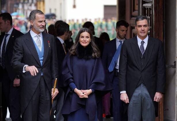 King Felipe and Queen Letizia at the Miguel de Cervantes awards ceremony in Alcala de Henares, Madrid, April 22, 2022 Pedro Sanchez Cordon Press