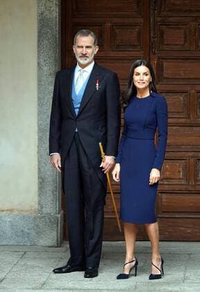 King Felipe and Queen Letizia at the Miguel de Cervantes awards ceremony in Alcala de Henares, Madrid, April 22, 2022 Cordon Press