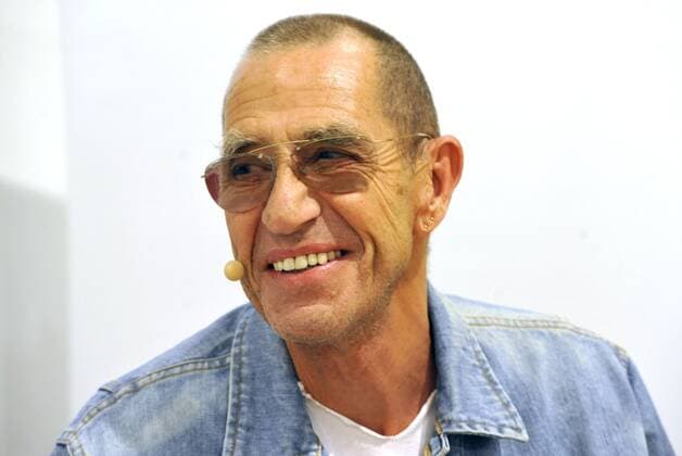 Stephan Remmler singer 10 15 thg Stephan Remmler on 17 October 2015 at the Frankfurt Book Fair Literature Fair Frankfurt Main Germany German German man singing musician music producer composer lyricist author German singer musician author writer composer cross portrait smiling