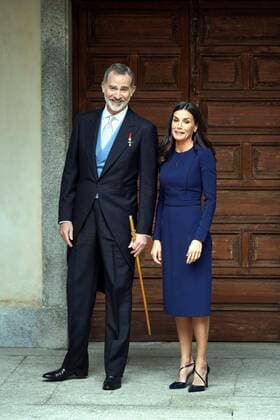 King Felipe and Queen Letizia at the Miguel de Cervantes awards ceremony in Alcala de Henares, Madrid, April 22, 2022 Cordon Press