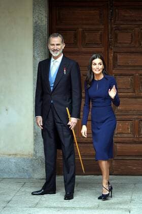 King Felipe and Queen Letizia at the Miguel de Cervantes awards ceremony in Alcala de Henares, Madrid, April 22, 2022 Cordon Press