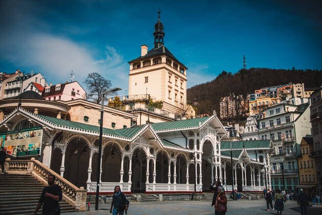 Marktkolonnade in Karlovy Vary (Karlsbad), Tschechische Republik, Tschechien *** Market Colonnade in Karlovy Vary Carlsbad , Czech Republic, Czech Republic