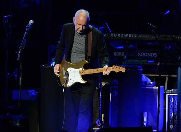 HOLLYWOOD FL - APRIL 22: Pete Townshend of The Who performs during opening night of The Who Hits Back! North American Tour at Hard Rock Live held at the Seminole Hard Rock Hotel & Casino on April 22, 2022 in Hollywood, Florida. Copyright: xmpi04x