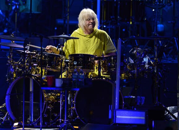 HOLLYWOOD FL - APRIL 22: Zak Starkey of The Who performs during opening night of The Who Hits Back! North American Tour at Hard Rock Live held at the Seminole Hard Rock Hotel & Casino on April 22, 2022 in Hollywood, Florida. Copyright: xmpi04x