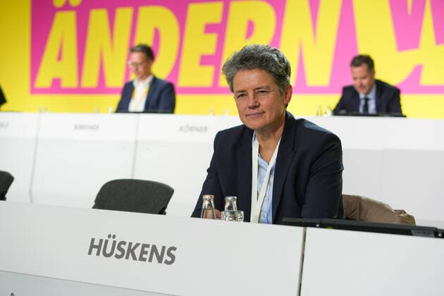 23.04.2022,Berlin,Deutschland,GER,73.Ordentlicher Bundesparteitag der Freien Demokraten (FDP). Lydia Hüskens *** 23 04 2022,Berlin,Germany,GER,73 Ordinary Federal Party Conference of the Free Democrats FDP Lydia Hüskens