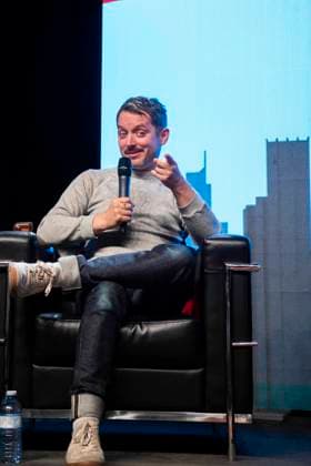 April 23, 2022, Calgary, Alberta, Canada: (L-R) Sean Astin, Elijah Wood, and the cast of the of the Lord of The Ring reunite at The Calgary Comic And Entertainment Expo and are white hatted Calgary Canada - ZUMAr123 20220423_zap_r123_018 Copyright: xBadenxRothx