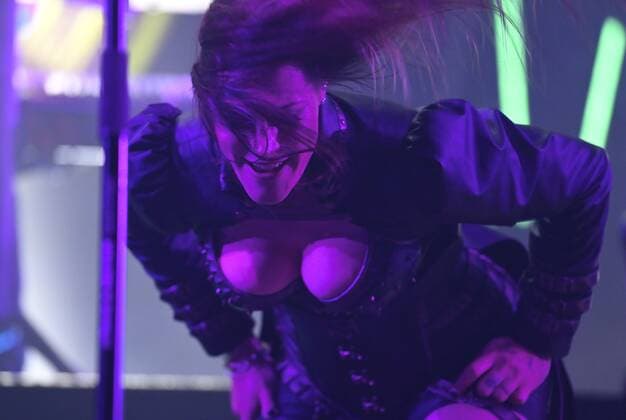 Lead singer Floor Jansen of the Finnish symphonic metal band Nightwish performs on stage during their concert in Helsinki, Finland, on April 24, 2022. Helsinki Finland  Copyright: xHeikkixSaukkomaax LKLAPH20220424212231A265