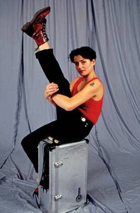 Katja Keller, deutsche Schauspielerin, bei einem Promo-Fotoshooting, Deutschland um 1999. Copyright: HartwigxValdmanis Nur redaktionelle Nutzung. Editorial usage only. UnitedArchivesVAL_720000363