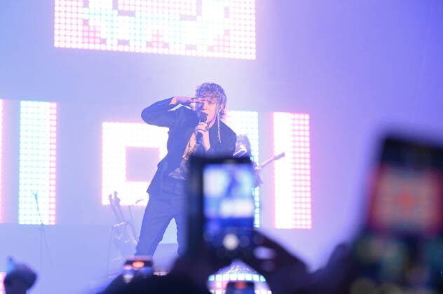 Irama during Irama, Italian singer Music Concert in Mantova, Italy, April 24 2022  Copyright: xAlessioxTarpinix xipa-agency.netx xx 0