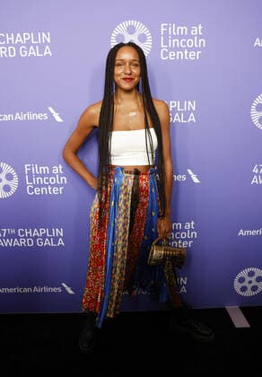 Rebeca Huntt arrives on the red carpet at the 47th Chaplin Award Gala honoring Cate Blanchett at Alice Tully Hall, Lincoln Center in New York City on Monday, April 25, 2022.  NYP20220425153 JohnxAngelillo