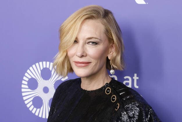 Cate Blanchett arrives on the red carpet at the 47th Chaplin Award Gala honoring Cate Blanchett at Alice Tully Hall, Lincoln Center in New York City on Monday, April 25, 2022.  NYP20220425162 JohnxAngelillo
