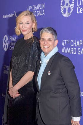 April 25, 2022, New York, United States: Cate Blanchett and FLC President Lesli Klainberg attend the 47th Chaplin Award Gala honoring Cate Blanchett at Alice Tully Hall, Lincoln Center in New York City. New York United States - ZUMAs197 20220425_zaa_s197_423 Copyright: xRonxAdarx
