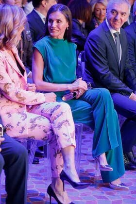 26-04-2022 Madrid Queen Letizia attend the 44th edition of the SM foundation awards for childen and youth literature, the steam boat and great angle, at the green courtyard Salamanca in Madrid. The SM Foundation promotes every year a children s book to encourage children to read. No Spain Â  Copyright: xPPEx