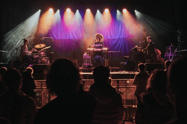 April 27, 2022, Wroclaw, Wroclaw, Poland: We ll beat them with music is the slogan of the FreeUkraine tour, in which two Ukrainian-Polish bands Troye Zillia and Dagadana take part. The concerts took place on April 26, 2022 in Wroclaw club A2 in the photo: Dagadana Wroclaw Poland - ZUMAz123 20220427_zip_z123_011 Copyright: xKrzysztofxZatyckix