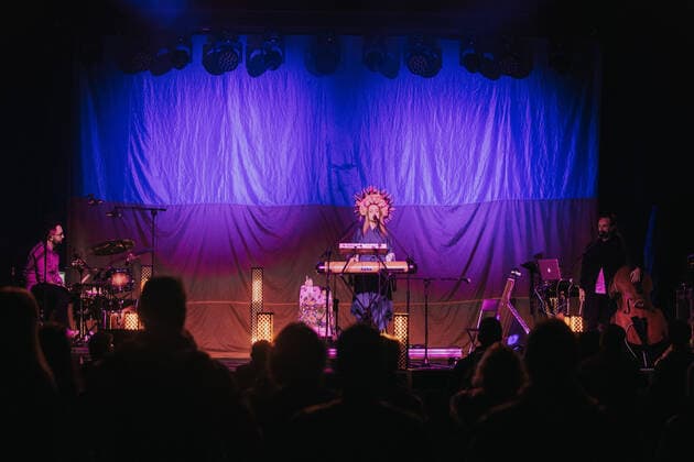 April 27, 2022, Wroclaw, Wroclaw, Poland: We ll beat them with music is the slogan of the FreeUkraine tour, in which two Ukrainian-Polish bands Troye Zillia and Dagadana take part. The concerts took place on April 26, 2022 in Wroclaw club A2 in the photo: Dagadana Wroclaw Poland - ZUMAz123 20220427_zip_z123_022 Copyright: xKrzysztofxZatyckix
