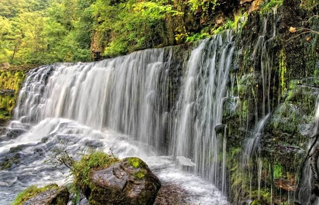 Sgwd Isaf Clun Gwyn - one of the Ystradfellte Waterfalls, The Brecon Beacons National Park, South Wales , 970951.jpg, Flowing Water, Flowing, Waterfall, Scenics, Ystradfellte, SgAÂµd Isaf Clun-gwyn, Brecon Beacons, South, Wales, National Park, Pontneddfechan,
