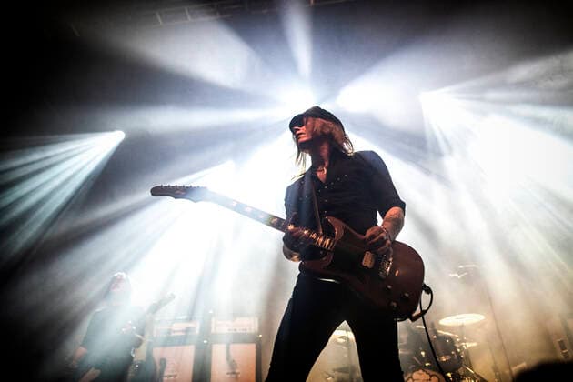 The Hellacopters live in Oslo, Norway Oslo, Norway. 27th, April 2022. The Swedish hard rock band The Hellacopters performs a live concert at Sentrum Scene in oslo. Here vocalist and guitarist Nicke Andersson is seen live on stage. Oslo Norway Rockefeller  Copyright: xGonzalesxPhoto TerjexDokkenx