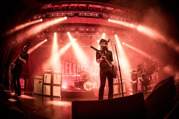 The Hellacopters live in Oslo, Norway Oslo, Norway. 27th, April 2022. The Swedish hard rock band The Hellacopters performs a live concert at Sentrum Scene in oslo. Here vocalist and guitarist Nicke Andersson is seen live on stage. Oslo Norway Rockefeller  Copyright: xGonzalesxPhoto TerjexDokkenx