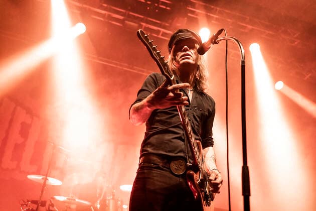 The Hellacopters live in Oslo, Norway Oslo, Norway. 27th, April 2022. The Swedish hard rock band The Hellacopters performs a live concert at Sentrum Scene in oslo. Here vocalist and guitarist Nicke Andersson is seen live on stage. Oslo Norway Rockefeller  Copyright: xGonzalesxPhoto TerjexDokkenx