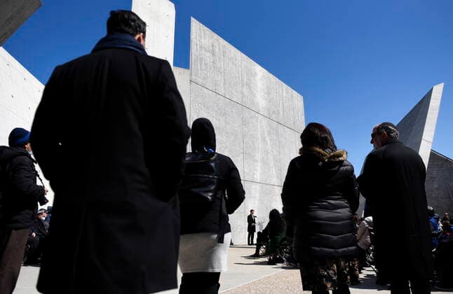 April 28, 2022, Ottawa, ON, CAN: Prime Minister Justin Trudeau speaks during a Yom HaShoah commemoration at the National Holocaust Monument in Ottawa, on Thursday, April 28, 2022. Yom HaShoah is the Jewish community s most significant day for Holocaust remembrance. Ottawa CAN  - ZUMAc35_ 20220428_zaf_c35_041 Copyright: xJustinxTangx