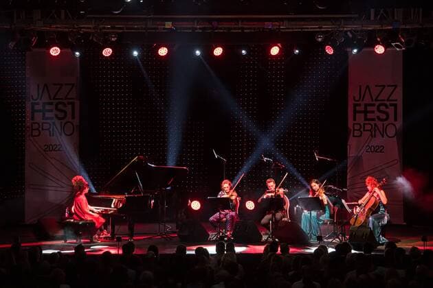 Japanese jazz pianist Hiromi Uehara performed together with a string quartet at the Bobycentrum in Brno, Czech Republic, on April 28, 2022. (CTKxPhoto PatrikxUhlir) CTKPhotoP2022042808883  put 02