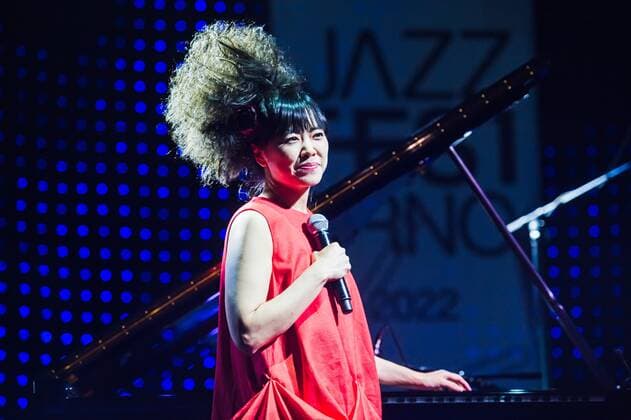 Japanese jazz pianist Hiromi Uehara performed together with a string quartet at the Bobycentrum in Brno, Czech Republic, on April 28, 2022. (CTKxPhoto PatrikxUhlir) CTKPhotoP2022042809095  put 11