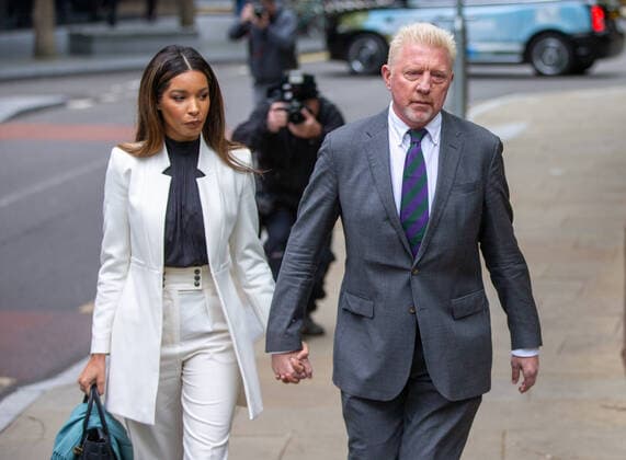 Bilder des Jahres 2022, Entertainment 04 April Entertainment Themen der Woche KW17 April 29, 2022, London, England, United Kingdom: Former German tennis star BORIS BECKER with his partner LILIAN DE CARVALHO MONTEIRO arrives at Southwark Crown Court in London for sentencing. London United Kingdom - ZUMAs262 20220429_zip_s262_002 Copyright: xTayfunxSalcix
