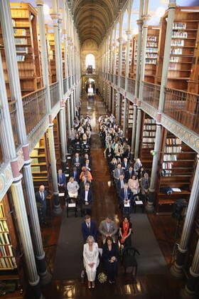 29-04-2022 Denmark Princess Marie attend the award ceremony of the De Frankofone landes Ambassadorers Litteraturpris (literary prize of the Francophone Ambassadors) in her capacity as patron at the University Library in Copenhagen, Denmark. Â  Copyright: xPPEx