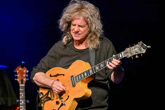 US jazz guitarist Pat Metheny performs during his concert with project Side-Eye in Prague, Czech Republic, April 29, 2022. (CTKxPhoto VitxSimanek) CTKPhotoP2022042909098  VIS 001