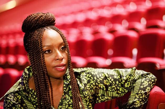 April 29, 2022, Ljubljana, Slovenia: Writer Chimamanda Ngozi Adichie seen at the Fabula literature of the world festival in Ljubljana. The award-winning Nigerian author spoke about her book Notes on Grief. Ljubljana Slovenia - ZUMAs197 20220429_zaa_s197_263 Copyright: xLukaxDakskoblerx