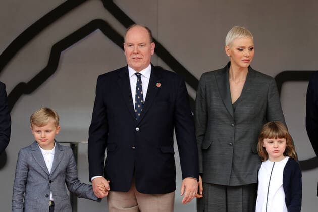 Pinz Jacques, Prince Albert of Monaco, Princess Charlene of Monaco and Princess Gabriella, Award Ceremony Formula E FIA World Championship, Season 8, Monaco E Prix, 30 04 2022, MCO