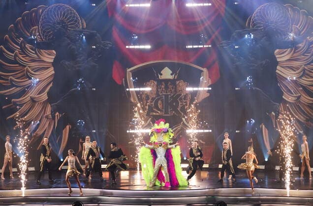 MOSCOW, RUSSIA â€“ APRIL 30, 2022: Singer Filipp Kirkorov performs during a concert titled Gold 55. The greatest hits marking his 55th birthday at the State Kremlin Palace. Vyacheslav Prokofyev TASS  TS12F330