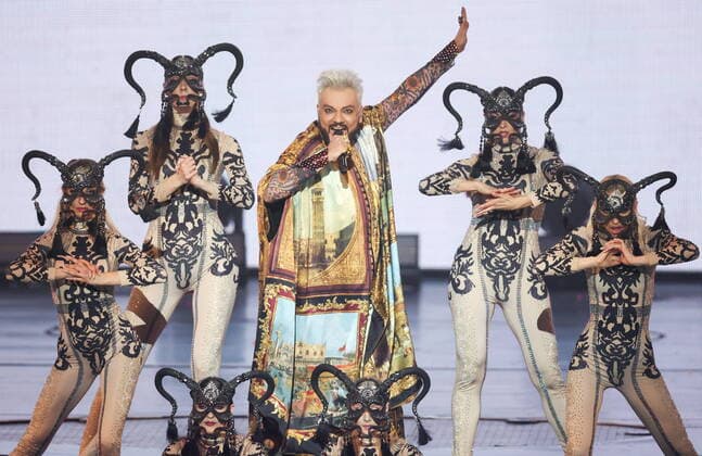 Entertainment Themen der Woche KW17 Entertainment Bilder des Tages MOSCOW, RUSSIA â€“ APRIL 30, 2022: Singer Filipp Kirkorov performs during a concert titled Gold 55. The greatest hits marking his 55th birthday at the State Kremlin Palace. Vyacheslav Prokofyev TASS  TS12F34C