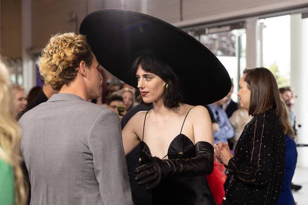 Sylvie Kreusch pictured on the red carpet at the arrival for the 14th edition of the MIA s (Music Industry Award) award show, in Brussels, Saturday 30 April 2022. The MIA awards are handed out by the VRT and VI.BE.  JAMESxARTHURxGEKIERE 34345290