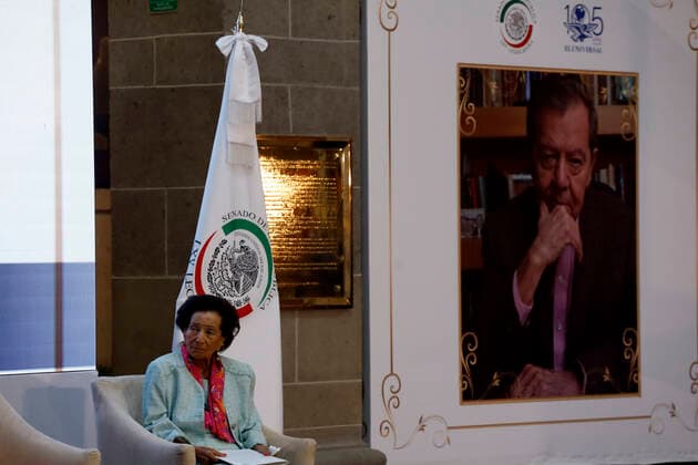April 29, 2022, Mexico City, Mexico City, Mexico: Senator Ifigenia Martinez during the tribute at the Mexican Senate to former legislator and political scientist Porfirio MuoÂ±oz Ledo, for his 70 years of democratic struggle for Mexico. On Apr 29, 2022 In Mexico City, Mexico. Mexico City Mexico - ZUMAe321 20220429_zia_e321_049 Copyright: xLuisxBarronx xEyepixxGroupx