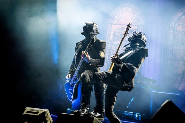 Ghost live in Oslo, Norway Oslo, Norway. 30th, April 2022. The Swedish rock band Ghost performs a live concert at Oslo Spektrum in Oslo. Here two Nameless Ghouls are seen live on stage. Oslo Norway Oslo Spektrum  Copyright: xGonzalesxPhoto TerjexDokkenx