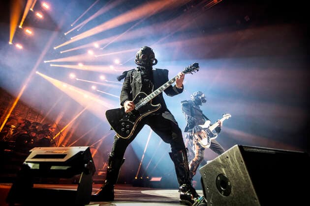Ghost live in Oslo, Norway Oslo, Norway. 30th, April 2022. The Swedish rock band Ghost performs a live concert at Oslo Spektrum in Oslo. Here a band member, a Nameless Ghouls, is seen live on stage. Oslo Norway Oslo Spektrum  Copyright: xGonzalesxPhoto TerjexDokkenx