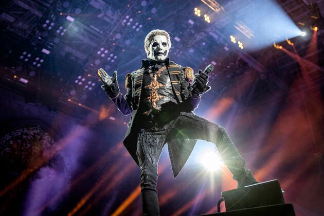 Ghost live in Oslo, Norway Oslo, Norway. 30th, April 2022. The Swedish rock band Ghost performs a live concert at Oslo Spektrum in Oslo. Here vocalist Papa Emeritus IV is seen live on stage. Oslo Norway Oslo Spektrum  Copyright: xGonzalesxPhoto TerjexDokkenx
