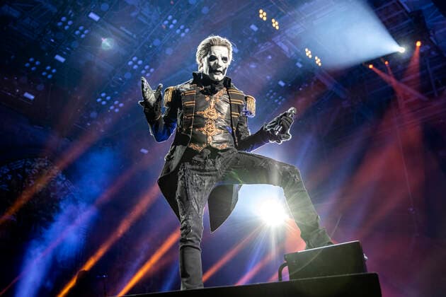 Ghost live in Oslo, Norway Oslo, Norway. 30th, April 2022. The Swedish rock band Ghost performs a live concert at Oslo Spektrum in Oslo. Here vocalist Papa Emeritus IV is seen live on stage. Oslo Norway Oslo Spektrum  Copyright: xGonzalesxPhoto TerjexDokkenx