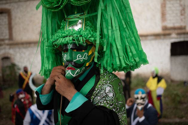 May 1, 2022: Portrait of a bonetero, the main character of the Afro-Mestizo Carnival in the town of Tuzamapan, Veracruz. - ZUMAqp1_ 20220501_zip_qp1_011 Copyright: xHectorxAdolfoxQuintanarxPerezx