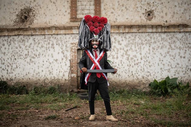 May 1, 2022: Portrait of a bonetero, the main character of the Afro-Mestizo Carnival in the town of Tuzamapan, Veracruz. - ZUMAqp1_ 20220501_zip_qp1_012 Copyright: xHectorxAdolfoxQuintanarxPerezx
