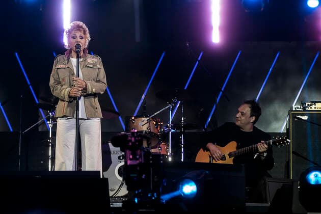 May 1, 2022, Roma, Italia: Italian singer Ornella Vanoni performs on stage during the traditional May Day Concert at San Giovanni Square in Rome, Italy, 01 May 2022. ANSA ANGELO CARCONI Roma Italia  - ZUMAa110 20220501_zaf_a110_054 Copyright: xAngeloxCarconix