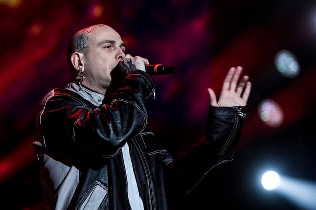 May 2, 2022, Roma, Italia: Italian singer Gemitaiz performs on stage during the traditional May Day Concert at San Giovanni Square in Rome, Italy, 01 May 2022. ANSA ANGELO CARCONI Roma Italia  - ZUMAa110 20220502_zaf_a110_004 Copyright: xAngeloxCarconix
