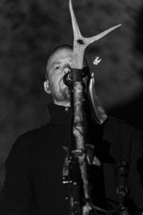Wardruna Bergen, Norway. 01st, May 2022. The Nordic musical project Wardruna performs a live concet at Grieghallen in Bergen. Here founder, singer and composer Einar Selvik is seen during the show. Bergen Norway  Copyright: xGonzalesxPhoto JarlexH.xMoex