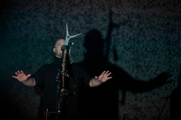 Wardruna Bergen, Norway. 01st, May 2022. The Nordic musical project Wardruna performs a live concet at Grieghallen in Bergen. Here founder, singer and composer Einar Selvik is seen during the show. Bergen Norway  Copyright: xGonzalesxPhoto JarlexH.xMoex